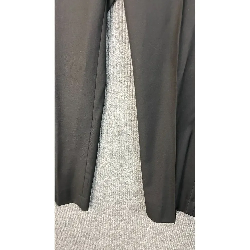 Mantoni Dress Pants Mens 38 Black Virgin Wool Wrinkle Resistant Milan Italy
